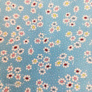 Blue Daisy Floral Cotton Fabric Lauren Lee JOANN Exclusive 2.5 Yards Quilting Se